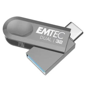 EMTEC Dual D280 USB 3.2 Type-C 32GB stříbrná / flash disk (ECMMD32GD283)