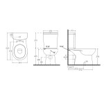 SAPHO - KAIRO CLEANWASH WC kombi s bidet. sprškou, zadní odpad, bílá PC106