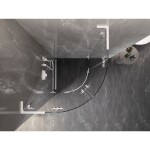 MEXEN/S - Lunar L sprchový kout čtvrtkruh křídlový 80 x 80, transparent, bílá 833L-080L-080P-20-00