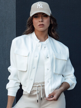 Dámská bunda bomber TY4305 smetanová - FashionStreet M