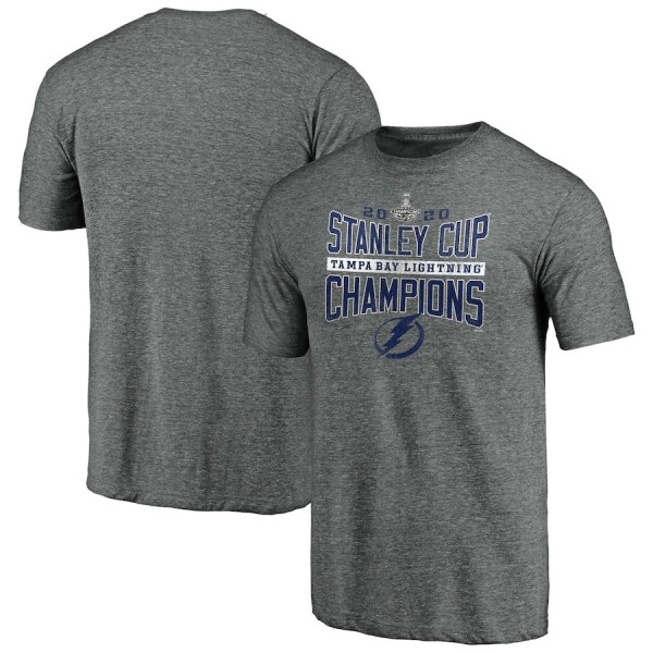 Fanatics Pánské tričko Tampa Bay Lightning 2020 Stanley Cup Champions Odd Man Rush Team Tri-Blend Velikost: