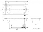 VILLEROY & BOCH - O.novo Vana Solo, 170x75 cm, bílá UBA170CAS2V-01