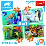 Trefl Puzzle Animal Planet: Záhadný svět zvířat 4v1 (35,48,54,70 dílků) - TOMI