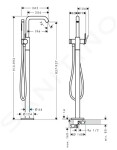 HANSGROHE - Tecturis S Vanová baterie do podlahy, matná bílá 73440700