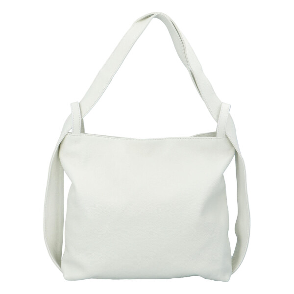 Stylová kožený kabelko batoh Vanessa, bílá