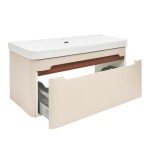 Koupelnová skříňka s umyvadlem SAT Fusion 97,5x43x45 cm pískově béžová mat SATFUSION100BEU SATFUSION100BEU