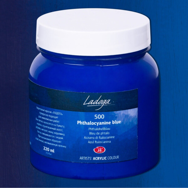 Nevskaya Palitra Ladoga 2224500 Akrylová barva 500 ml, modrá pthalo 500
