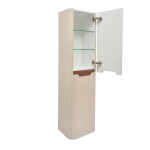 Koupelnová skříňka vysoká SAT Fusion 40x149x33 cm pískově béžová mat SATFUSIONV40BE SATFUSIONV40BE