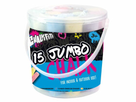 Křídy Jumbo v kyblíku - 15 barev - Craft Creative