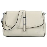 Módní dámská koženková kabelka na rameno Asmara, krémová