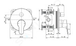 IDEAL STANDARD - Cerabase Baterie pod omítku, pro 2 spotřebiče, s tělesem, chrom A7393AA