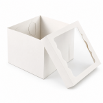 Cake star Dortová krabice bílá čtvercová s okénkem Melisa 31,7 x 31,7 x 19,5 cm