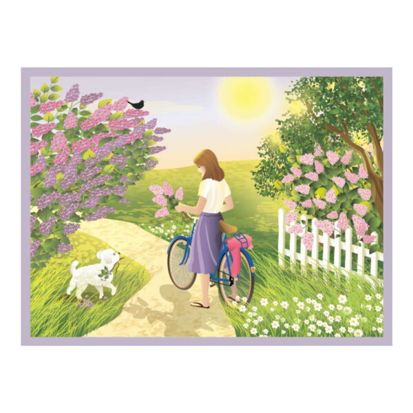 ViSSEVASSE Puzzle Spring – 300 dílků, fialová barva, papír