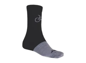 Sensor Tour Merino ponožky černá/šedá vel.