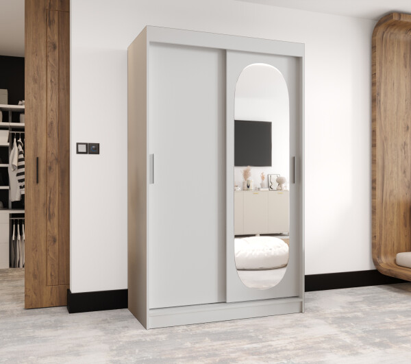 Šatní skříň Abi Royal Rozměry: 120 cm, Barva korpusu + barva dveří: Bílá + Bílá