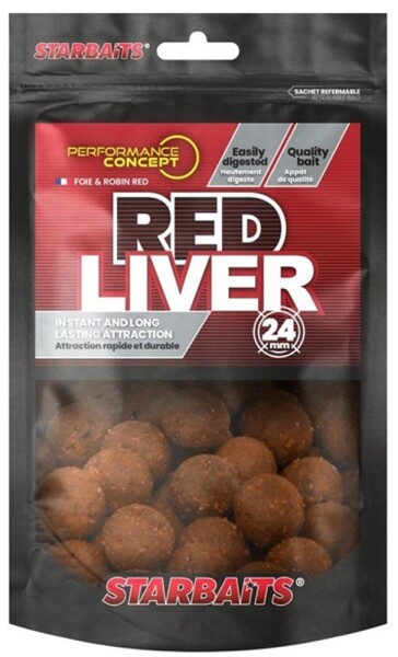 Starbaits Boilies Red Liver - 24mm 200g,Starbaits Boilies Red Liver - 24mm 200g