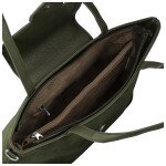 Trendy dámská koženková kabelka na rameno Coveri Hilari, tmavě zelená