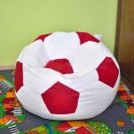FRONTI Dětský taburet MÍČ 40 cm - bílá + červená