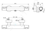 IDEAL STANDARD - CeraTherm Termostatická sprchová baterie T25, černá A7201XG