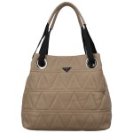 Trendy dámská koženková kabelka do ruky Einari, béžová