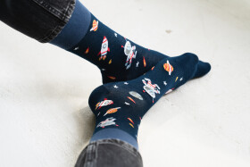 Ponožky 084-014 navy blue - Steven 41/43