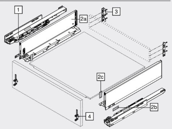 Blum K-BLUM Legrabox K 500 mm/70 kg, Blumotion/TOB, Orion šedá :: expando (260784)