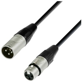 Adam Hall 4 STAR DMF 0050 DMX XLR propojovací kabel [1x XLR zástrčka 3pólová - 1x XLR zásuvka 3pólová] 0.5 m černá
