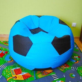 FRONTI Dětský taburet MÍČ 40 cm - světlemodrá + černá