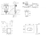 GROHE - Uniset Set předstěnové instalace, klozetu, sedátka SoftClose, tlačítka Arena Cosmopolitan a sady pro vhazování tablet, alpská bílá SANI15BB3119