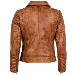 Dámská Kožená Bunda Křivák Brown Tiziana Lion Brixton Hnědá Velikost: 8XL