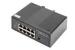 Digitus průmyslový switch 7x Gigabit PoE 240W černá / Switch / Unmanaged / VLAN / DIN lišta (DN-651113)