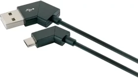 Schwaiger USB-A na Micro-USB kabel černá / USB kabel / 1,2 m / USB 2.0 / otočné konektory (LKW120M533)