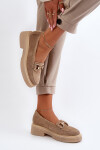 Zazoo 3429 Semišové Dámské Mokasíny S Ozdobou Beige 37