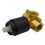 INVENA - Těleso pro podomítkové baterie černé bez přepínače, 35 mm, 1-funkce SC-B1-449-P