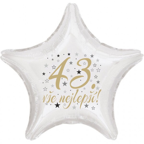 43. narozeniny balónek hvězda Balonky.cz 43. narozeniny balónek hvězda Balonky.cz