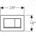 GEBERIT - Sigma30 Ovládací tlačítko splachování, bílá/chrom 115.883.KJ.1
