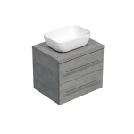 Koupelnová skříňka s krycí deskou SAT Cube Way 60x53x46 cm beton mat CUBE461603BE45 CUBE461603BE45