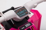 Mamido Dětská elektrická čtyřkolka s přívěsem růžová