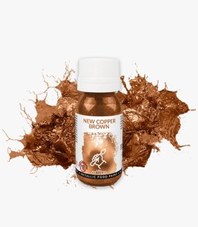 Tekutá metalická barva Food Colours New Copper Brown (18 ml)