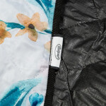 Pikniková deka 135 x 140 cm - bílá s motivem květin Šírka: 135 cm | Dĺžka: 140 cm