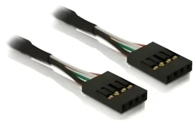 Delock černý / Interní USB kabel / pin header 4-pin samice/samice / 0,4 m (82426)