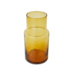 HK living Karafa Tube Amber 800 ml, oranžová barva, sklo