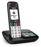 Gigaset EASY 500 AM černo-stříbrná / Bezdrátový telefon pro seniory / DECT / Se záznamníkem / Handsfree (S30852-H3135-R101)