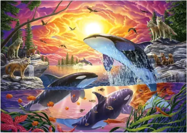 EDUCA Puzzle Kosatky a vlci