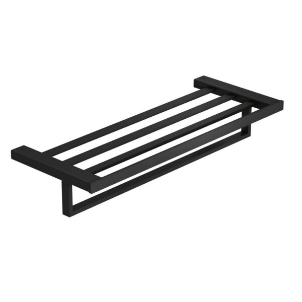 KLUDI - Vela C Držák ručníku s poličkou, délka 60 cm, matná černá 3198939