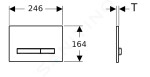 GEBERIT - Sigma50 Ovládací tlačítko pro 2 množství splachování, ořech americký/mosaz 115.672.JX.2