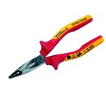 Knipex 26 26 200 T Půlkulaté kleště s břity VDE s připevňovacím okem 200mm / úzké ploché kleště /40° / délka čelistí:73m (26 26 200 T)