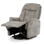 Polohovací křeslo, elektrické zabudované ovládání, šedá, látka vintage, TV-Q8575 GREY3
