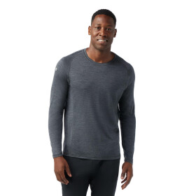 Pánské merino tričko s dlouhým rukávem SMARTWOOL Men's Active Ultralite Long Sleeve, Charcoal Heather velikost: XXL