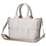 Módní dámská koženková kabelka do ruky LB Amisa, béžová